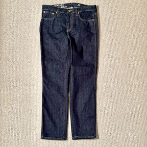 J Crew Dark Navy Blue Vintage Slim Straight Jeans - Size 29 - New w/o Tag
